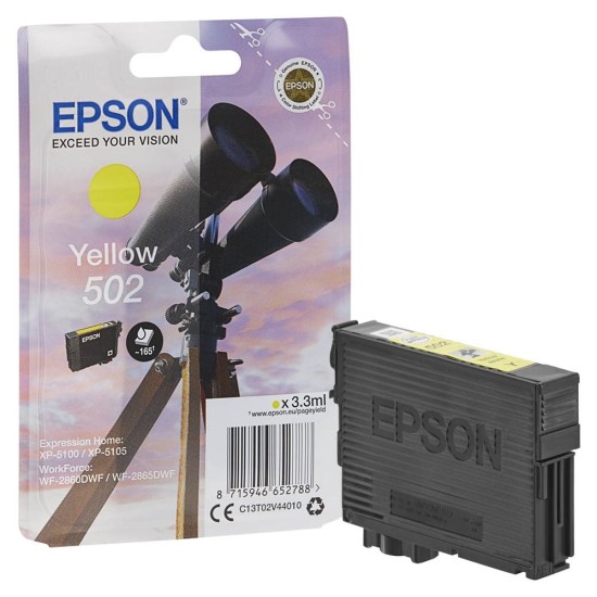 EPSON INK CARTRIDGE 502 YELLOW C13T02V44010