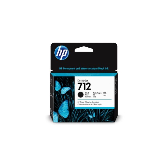 HP INK CARTRIDGE 712 BLACK 80 ML 3ED71A