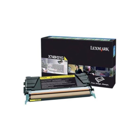 LEXMARK TONER X748H3YG YELLOW HIGH YIELD FOR X746/748 10K