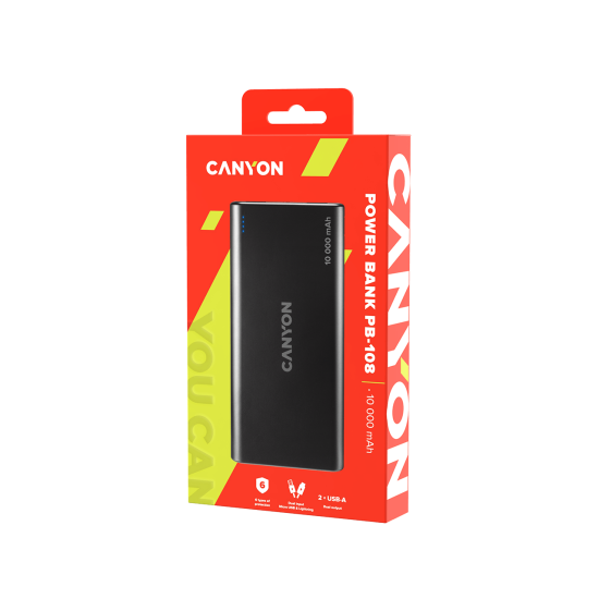 CANYON PB-108 Power Bank 10000mAh Li-poly Battery Input 5V