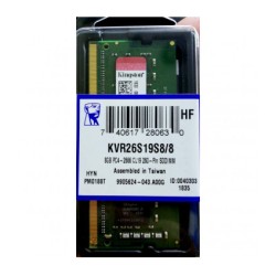 KINGSTON 8GB 2666MHZ DDR4 FOR NOTEBOOK KVR26S19S8/8 KINGSTON 8GB 2666MHZ DDR4 FOR NOTEBOOK KVR26S19S8/8