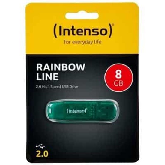 INTENSO USB FLASH 2.0 8GB RAINBOW LINE GREEN