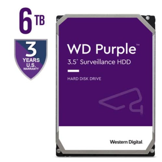 WESTERN DIGITAL  HDD 3.5'' 6TB SATA PURPLE   WD63PURZ