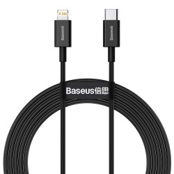 BASEUS TYPE-C TO LIGHTNING CABLE PD 20W 1M BLACK BASEUS TYPE-C TO LIGHTNING CABLE PD 20W 1M BLACK