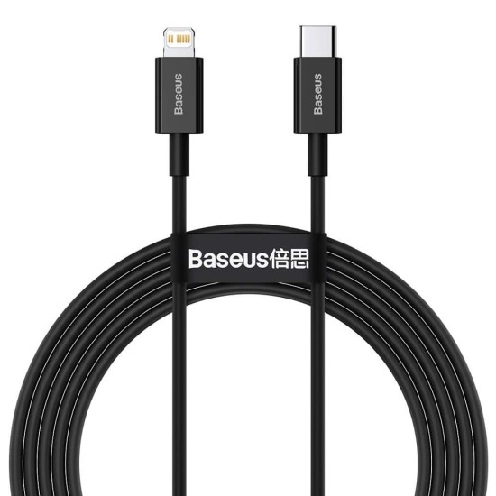BASEUS TYPE-C TO LIGHTNING CABLE PD 20W 1M BLACK BASEUS TYPE-C TO LIGHTNING CABLE PD 20W 1M BLACK