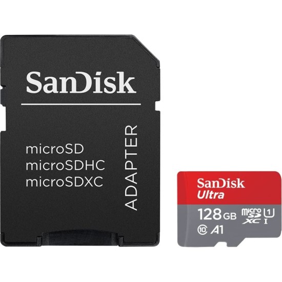 SANDISK Ultra microSDXC 128GB + SD Adapter 140MB/s A1 Class SANDISK Ultra microSDXC 128GB + SD Adapter 140MB/s A1 Class