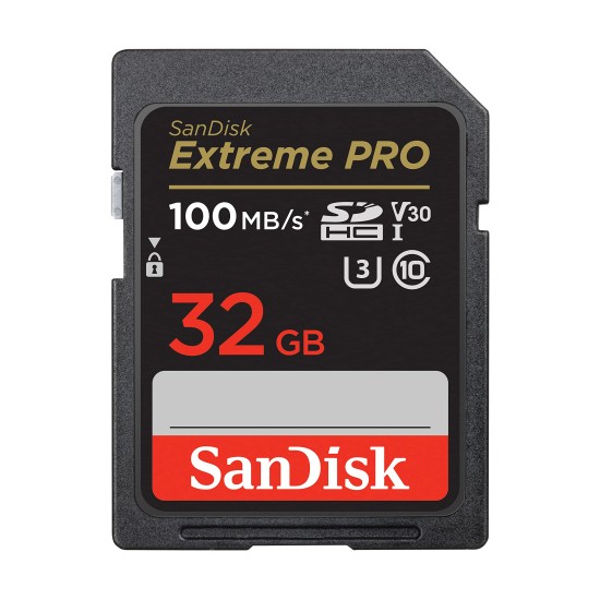SANDISK EXTREME PRO SDHC 32GB - 100MB/s V30 UHS-I U3