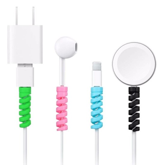 Cable cover (4 pcs) spring protection against plug damage (random colors)