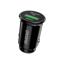 DUDAO FAST USB + TYPE C CAR CHARGER  BLACK (R3PRO)