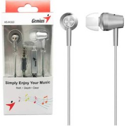 GENIUS EARPHONES WITH MICROPHONE ONE JACK HSM360/SILVER