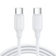 JOYROOM USB-C TO USB-C CABLE LONG-LASTING SERIES 1M 60W WHITE S-A9