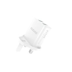 DUDAO WALL CHARGER UK PLUG  2XUSB-A 2.4A WHITE