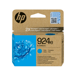 HP INK CARTRIDGE EvoMore 924e CYAN XL 4K0U7NE HP INK CARTRIDGE EvoMore 924e CYAN XL 4K0U7NE