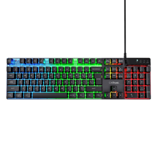 TRUST GAMING KEYBOARD AZOR GXT835 BLACK GR  23969