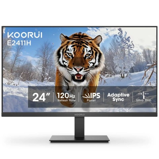 KOORUI MONITOR 23.8" FHD/IPS/120Hz/ULTRA-THIN VGA/HDMI 3YW E2411H KOORUI MONITOR 23.8" FHD/IPS/120Hz/ULTRA-THIN VGA/HDMI 3YW E2411H