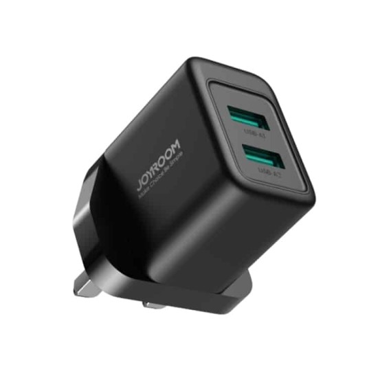 JOYROOM UK CHARGER DUAL USB 2.4A BLACK JR-TCN01